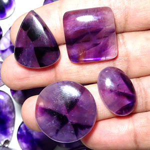 Vente en gros cabochon d'améthyste naturelle belle pierre précieuse en vrac de quartz pour la fabrication de bijoux belle et naturelle - Product Image 2