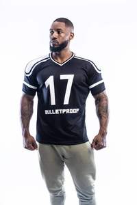 Camiseta de fútbol americano personalizada para hombres, camiseta transpirable para jóvenes con manga corta, diseño sublimado elástico, ropa de fútbol para jóvenes - Product Image 2