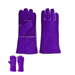 Guantes de soldadura de cuero con servicio OEM, guantes de seguridad cálidos resistentes al calor, protección antideslizante para guantes de soldadura de cuero de seguridad - Product Image 2