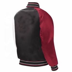 แจ็คเก็ตบอมเบอร์ผ้าซาตินบุซับในคุณภาพสูง ดีไซน์ใหม่สำหรับผู้ชาย ปรับแต่งได้ กันลม ระบายอากาศดี ขายส่งเสื้อแจ็คเก็ตผู้ชาย - Product Image 2