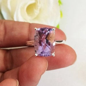 Romantic Design 925 Sterling Silver Amethyst Stone <b>Ring</b> for <b>Wedding</b> Engagement or Gift Gemstone <b>Rings</b> for Women and Girls - Product Image 3