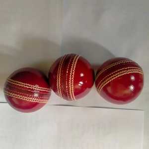 High Quality <b>Cricket</b> Hardball Hand-Stitched Leather and Synthetic Options in Red/Pink/<b>White</b> for Match & Training - Product Image 2