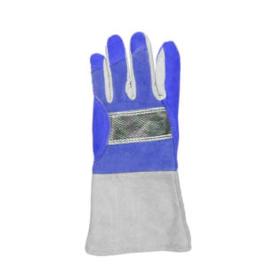 Guantes de soldadores de cuero dividido de piel de vaca aluminizada de primera calidad, construcción resistente al calor, seguridad ignífuga - Product Image 6
