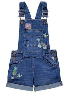 Denim de haute qualité salopette courte pour femmes lavage léger en détresse Vintage Style sans effort bavoir ensemble bouton imprimé à la mode - Product Image 3