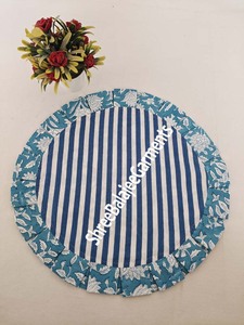 Modern Reversible Floral Hand Block Print 100% Cotton <b>Place</b> <b>Mats</b> Dining <b>Table</b> Decor Reusable Disposable Banquet Home Kitchen - Product Image 5