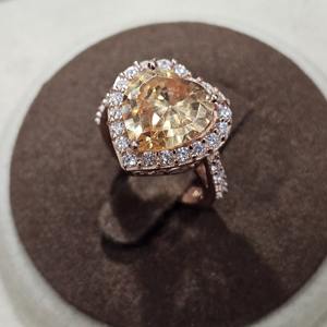 Anillo de diseño hecho a mano de excelente calidad de Plata de Ley 925 en forma de corazón Zirconia cúbica piedra preciosa última moda Eternity Vermeil - Product Image 3