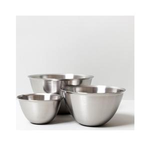 Juego de tazones ligeros de acero inoxidable, duraderos y multiusos para preparar, servir, mezclar, cocinar y almacenar alimentos para chefs. - Product Image 4