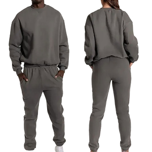 Logo de qualité supérieure deux pièces ensemble costumes couleur unie hommes mode survêtements ensembles Offre Spéciale produit nouveau Design hommes survêtement - Product Image 4