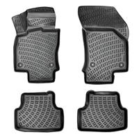Alfombrillas de Coche de Lujo 3D TPE, Juego Completo Antideslizante de 4 Piezas con Diseño Geométrico, para Tesla Model 3 y Model Y 2021, Impermeables para Todo Clima