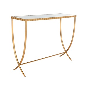 <span class=keywords><strong>Table</strong></span> <span class=keywords><strong>Console</strong></span> à la mode avec dessus en verre et cadre en métal taille personnalisée fournitures d'usine directes meubles indiens à vendre