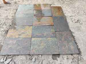 Tuiles en ardoise multicolores de haute qualité et durables, pierre naturelle indienne, revêtement mural moderne, projets hôteliers, surface fendue 5 - Product Image 5