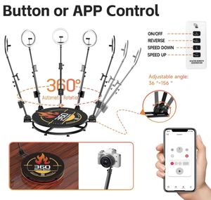 Cabina de Fotos con Cámara Giratoria de 360 Grados, Control Remoto por Aplicación, Movimiento Lento Automático para 3-5 Personas, Accionamiento Manual, Enchufe Estadounidense - Product Image 2