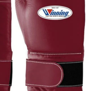 Gants de boxe professionnels en cuir rouge vin, poignet à velcro, gants d'entraînement et de sparring pour hommes et femmes - Product Image 6