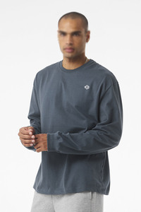 Camiseta Unisex de Manga Larga de Punto Jersey, Cuello Redondo, Estilo Lavado Suave, Ropa de Calle, Gimnasio, Ropa Casual, Fabricación al por Mayor OEM - Product Image 2