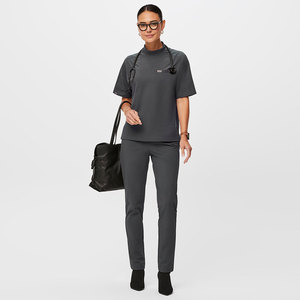 Conjuntos de uniformes médicos con logotipo personalizado para mujer, camisa de cuello simulado a la moda, conjunto de uniforme de enfermera, ropa de Hospital - Product Image 3