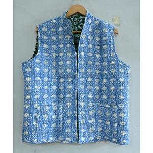 Chaqueta sin mangas de algodón para mujer, chaleco de invierno con estampado Floral y bloque de estilo bohemio, Chaqueta corta Floral, chaqueta corta de Invierno para mujer - Product Image 1