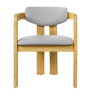 Ensemble de chaises de salle à manger en teck massif de haute qualité avec coussins et finition naturelle pour une utilisation en intérieur ou en extérieur - Product Image 3