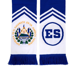 Modèle imprimé avec logo personnalisé bonne qualité utilisation en extérieur hiver tricoté fans de football écharpes nouveau Style longue plaine - Product Image 4