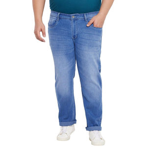 Jean taille haute grande taille pour hommes Prix compétitif Jean taille plus pour hommes pour la vente fabriqué en usine Service personnalisé OEM - Product Image 1