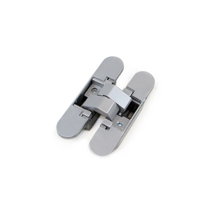 Set di Emuca di 2 cerniere a scomparsa grigio metallico per porte di passaggio apertura di 180 gradi con 40kg di capacità di carico materiale Zamak" - Product Image 4