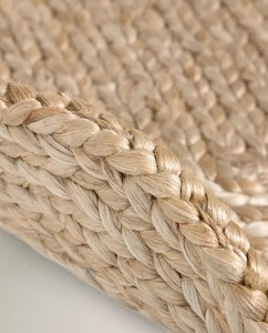 Felpudo de yute tejido rectangular ecológico duradero, juego de alfombras hechas a mano, tonos naturales, mejora de estilo de entrada para mascotas domésticas - Product Image 4