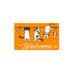 Support en PVC antidérapant respectueux de l'environnement pour une sécurité accrue PVC COIR EMBOSSED INDIAN DOORMAT à vendre - Product Image 2