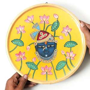 Bandejas y Jarrones Tradicionales Pichwai Hechos a Mano con Diseño de Animales, Impresión en Plata Alemana, Tacto Real, Decoración del Hogar, Recuerdos de Boda Indios HF - Product Image 2