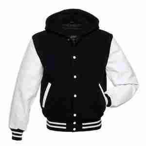 Chaqueta Varsity Casual para Hombre, Temporada de Invierno, Cuerpo de Lona Transpirable, Mangas de Cuero y Lana, Bordado Chenille Personalizado 2026 - Product Image 3