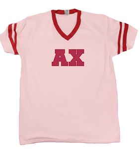 Camiseta Deportiva Unisex con Letras de la Hermandad Alpha Chi Omega, Camiseta Atlética con Letras Griegas Personalizadas para Hombre - Product Image 4