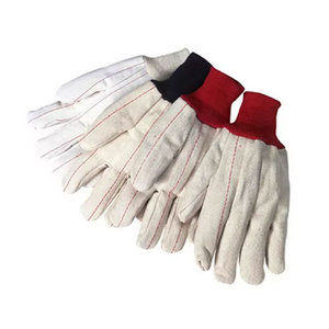 Equipo de protección personal Guantes de seguridad de cuero de vaca de tela personalizada Guantes de trabajo de seguridad de nuevo diseño para protección de manos - Product Image 4