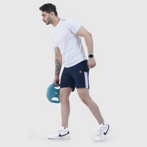 Pantalones Cortos Deportivos PowerWick Azul Marino Talla XXS, Tela Twill, Cintura Elástica, Decoración con Estampado Puff, Pantalones Cortos Cargo de Algodón a la Moda - Product Image 3
