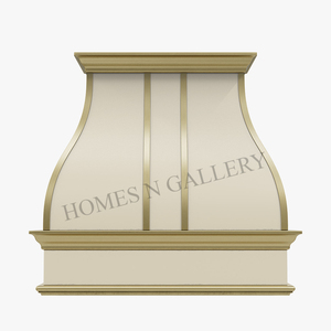 Hotte de cuisine moderne personnalisée en acier inoxydable, forme courbe, style farmhouse, murale, extracteur de fumée OEM - Product Image 2