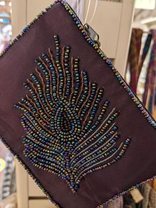 <b>AESTHETIC</b> WEAR EMBROIDERY Bohemian Style Embroidery Work Pearl Square Evening Hand Clutch Bags Fancy Design Lining Wholesale - Product Image 2