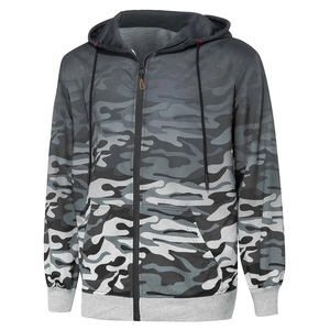 เสื้อฮู้ดมีซิปลายพรางสำหรับผู้ชายเสื้อฮู้ดแบบมีซิปผลิตตามสั่งใหม่ล่าสุด - Product Image 5