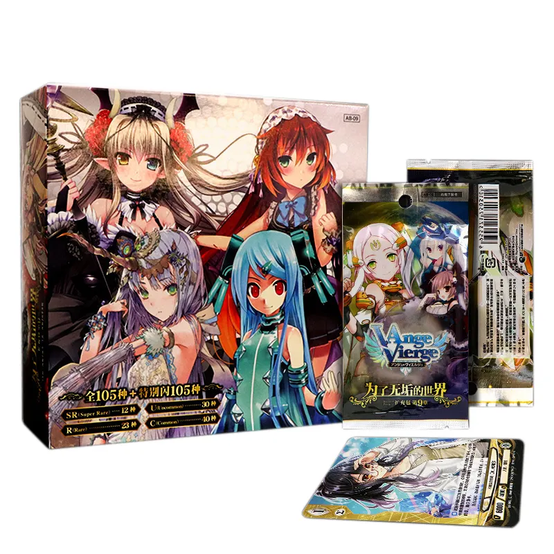 Benutzer definierte holo graphische Sammel karten Lieferant OEM Box Storage Printing Japanische Anime-Spiel hüllen Folien verpackung Sammelkarten