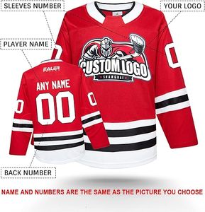 การออกแบบวินเทจที่กําหนดเองเสื้อฮ็อกกี้เยาวชนโลโก้เย็บปักถักร้อยโพลีเอสเตอร์เสื้อฮ็อกกี้น้ําแข็งคุณภาพสูงการออกแบบฟรีโพลีเอสเตอร์ - Product Image 6