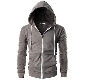 Sweat à capuche pour hommes en polaire 100% coton personnalisé pour hommes poids lourd éponge française Vintage délavé blanc fermeture éclair sweat à capuche zippé vente en gros - Product Image 1