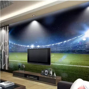 Papel pintado personalizado sólido Mural pintura enorme campo de <span class=keywords><strong>fútbol</strong></span> <span class=keywords><strong>Tv</strong></span> Fondo papel de pared decoración pintura fondos de pantalla decoración del hogar - Product Image 3