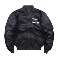 Vente en gros de blouson pour hommes de haute qualité avec logo personnalisé Blouson aviateur en coton MA1 Flight personnalisé pour hommes