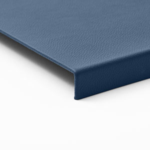 Tapis de souris de bureau en cuir véritable bleu cm 20x32 avec protection des bords sans coutures Fabriqué en Italie - Product Image 2