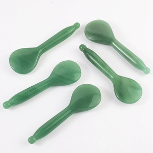 Cuillère Gua Sha en Aventurine Verte, Bâtonnets de Réflexologie Faciale, Stylo de Massage des <span class=keywords><strong>Yeux</strong></span> <span class=keywords><strong>pour</strong></span> le <span class=keywords><strong>Yoga</strong></span> <span class=keywords><strong>du</strong></span> <span class=keywords><strong>Visage</strong></span> - Product Image 1