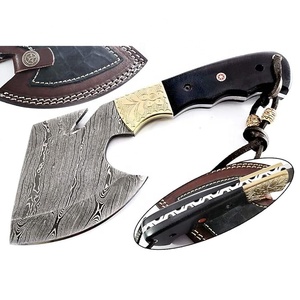 Hachas de acero de Damasco hechas a mano, hachas Vikingas tipo Tomahawk para construcción, mini hacha para acampar y supervivencia, mini hacha de acero de Damasco. - Product Image 6