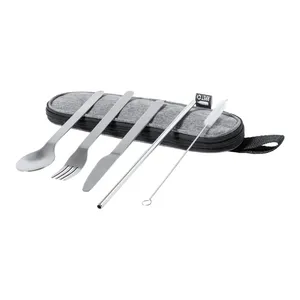 Ensemble de couverts écologiques en acier inoxydable Sullery pour le camping en plein air et les ustensiles - Product Image 1