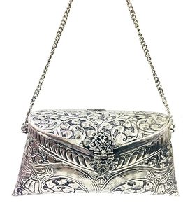 Prix de gros HF CRAFTS Pochette en laiton de haute qualité Style bohème Superbes chaînes Couverture de grande capacité pour vêtements de mariée - Product Image 3