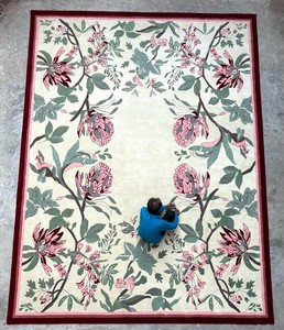 100% alfombra personalizable de 12mm de alta densidad de lana de Nueva Zelanda con mechones a mano en relieve para decoración de sala de oración - Product Image 4