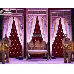 ของตกแต่งเวทีแต่งงานสไตล์อินเดียแบบดั้งเดิม,ของตกแต่งเวทีแต่งงานสไตล์ Rajwada อินเดียการหมั้นแต่งงาน - Product Image 1