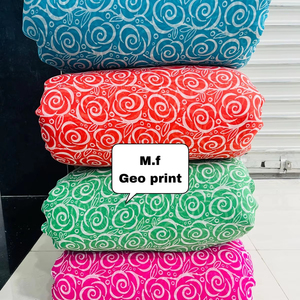 100 Rayon Viscose Spandex Tecido Digital Print Challis para Vestuário Descarga para Suit Shirt Casamento para Meninas - Product Image 2