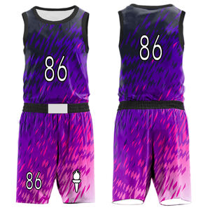 Uniformes de basket-ball réversibles professionnels pour enfants Design de maillot d'été respirant avec options de taille plus ensembles sublimés - Product Image 4