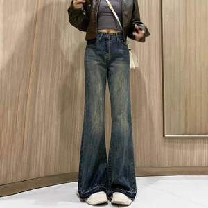 Jeans de pierna recta para mujer, cintura alta, ajuste holgado, mezclilla de algodón delgada, ropa de calle informal transpirable, pantalones de moda, estilo de fabricante - Product Image 3