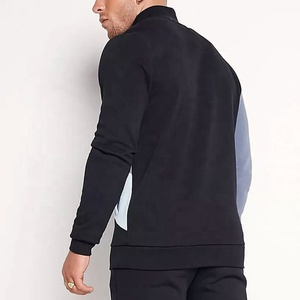 Custom Full Zip-Up Front Slim Fit 2 Piezas Hombres Sweatsuit Color Block Hombres Chándales - Product Image 3